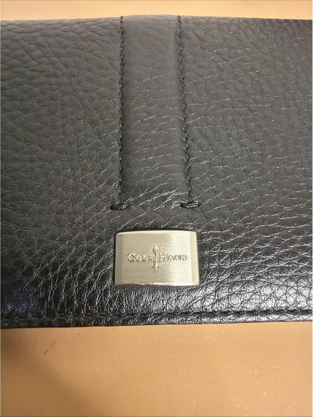 Cole Haan Slim Wallet Black Silver Hardware (A1)